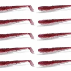 10" 10 PACK | Quantum Q-Paddler Shad 8cm Red Shad