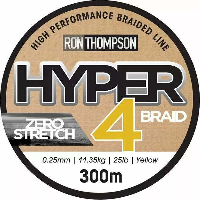 Ron Thompson Hyper 4-Braid Yellow 300mtr | 0.28mm / 0.38mm 2 Ron Thompson Hyper 4-Braid Yellow 300mtr | 0.28mm / 0.38mm - Afbeelding 2