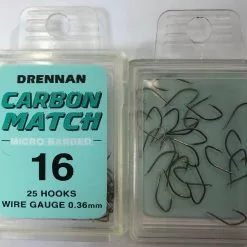 Drennan Carbon Match Hooks (in Diverse Maten!)