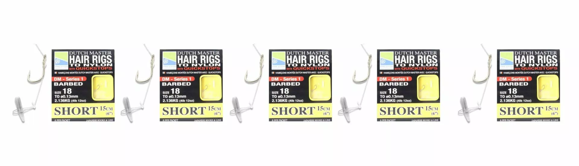 5 PAKJES | Preston Dutch Master Hair Rigs With Quick Stops | In Diverse Lengtes & Maten! 1 5 PAKJES | Preston Dutch Master Hair Rigs With Quick Stops | In Diverse Lengtes & Maten!