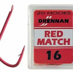 Drennan Red Match Hooks (in Diverse Maten!)