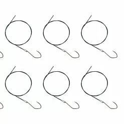 10" 10 PAKJES Specitec Stalenonderlijn Met 1-haak 50cm (in Diverse Haakmaten)